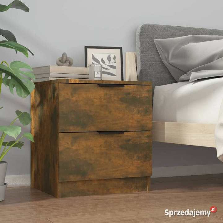 Szafki nocne 2 przydymiony dąb materiał Nocne Meble