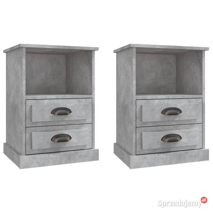 Szafki nocne 2 szarość betonu 43x36x60 WM816337 Warszawa