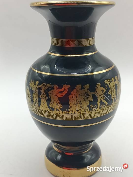 Wazon Grecja czarna ceramika 24 K Zamość