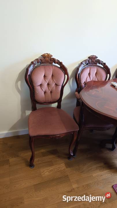 Śtół z6 krzesłami i sofą stylizowane Warszawa sprzedam