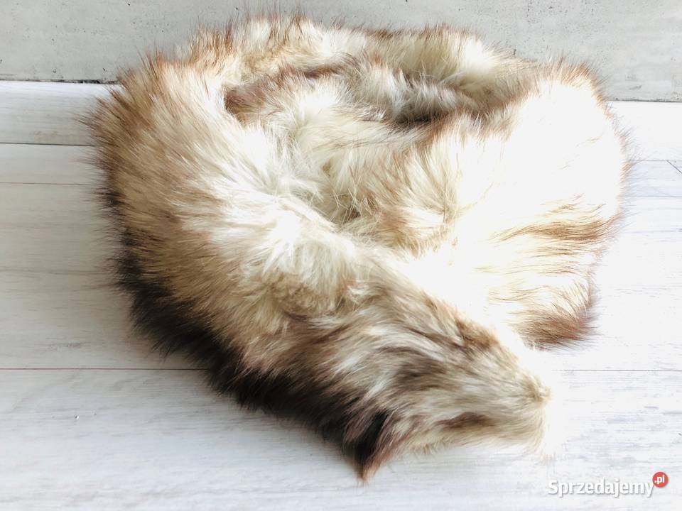 Szalik kożuszek kołnierz z lisa prawdziwe futro Uniseks