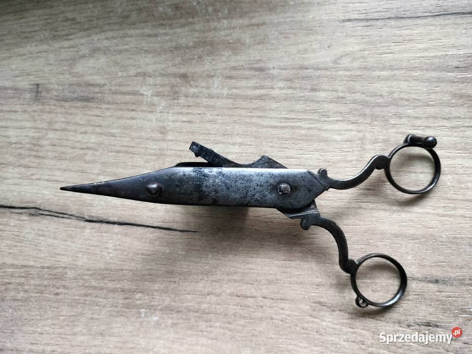 Stare nożyczki do gaszenia knotów metalowe