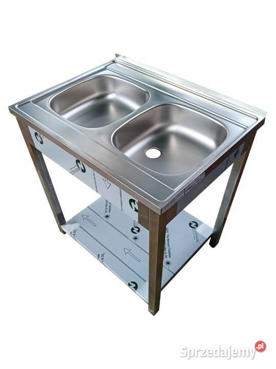 Zlew gastronomiczny 80x60x85 z półką Bełchatów