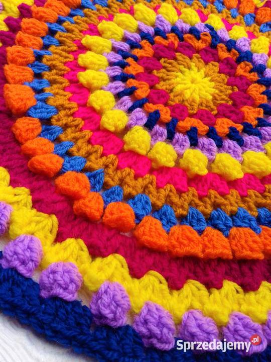 Szydełkowa mandala pomarańcza