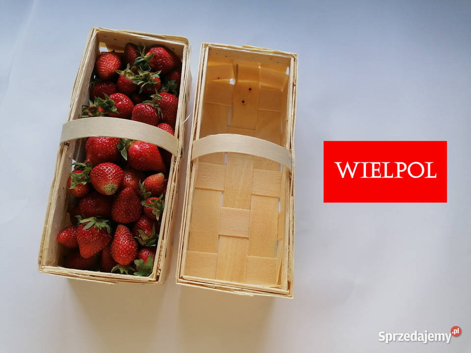 Drewniane łubianki do truskawek Opakowania do