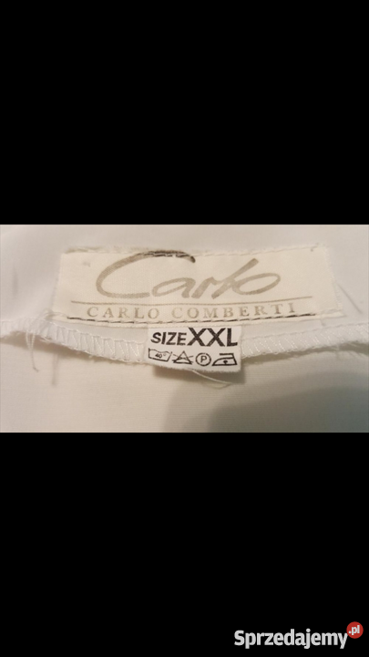 BLUZKA biała z gipiurą krótki rękaw rozmiar XXL Złotniki