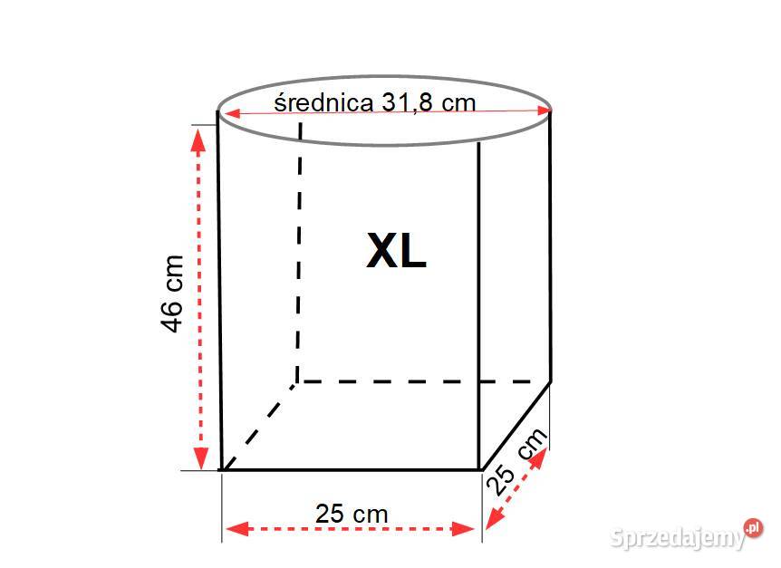 Duża doniczka osłonka na donicę PAK szary XL