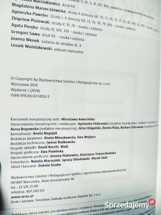 Repetytorium maturalne polski WSiP antykwariat mazowieckie Warszawa