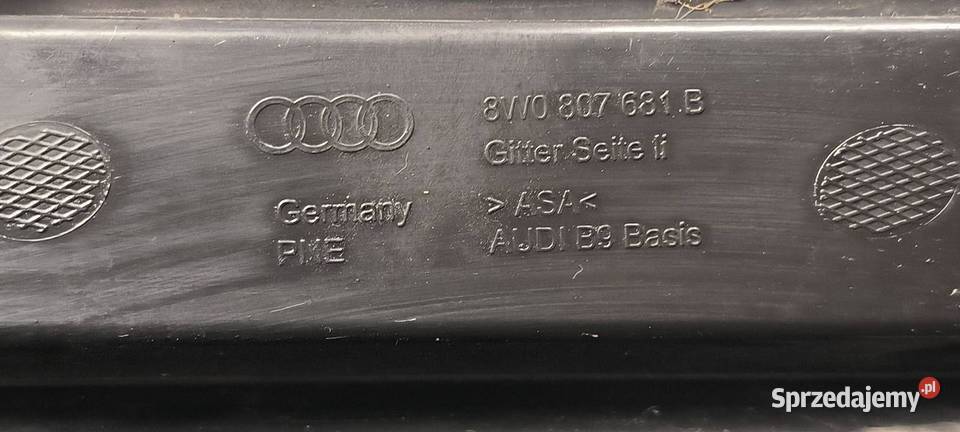 KRATKA ZDERZAKA PRZÓD AUDI A4 B9 8W0807681B Lipno