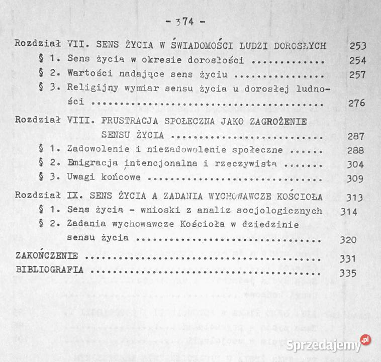 W poszukiwaniu sensu życia Szkice socjologiczno Chełm sprzedam