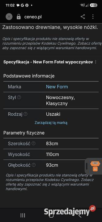 Fotel Uszak Ostrów Wielkopolski