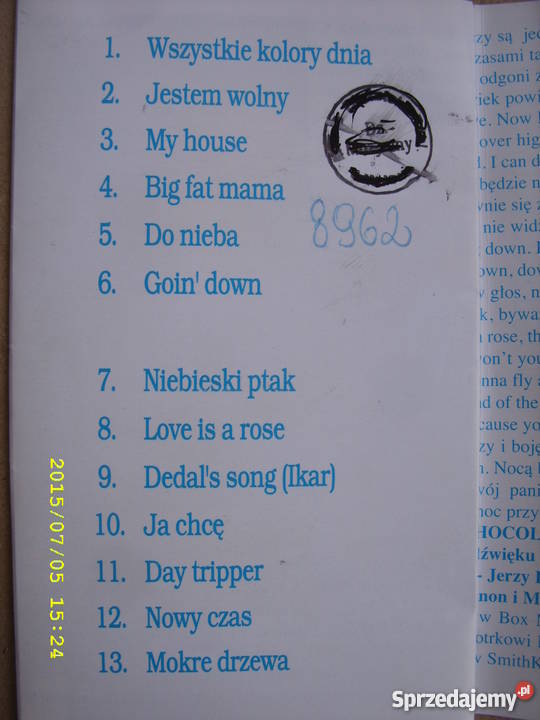 ROCK kaseta CHOCOLATE SPOONNIEBIESKI PTAK Wołów