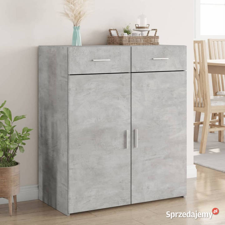 Szafka szarość betonu 80x425x93 materiał