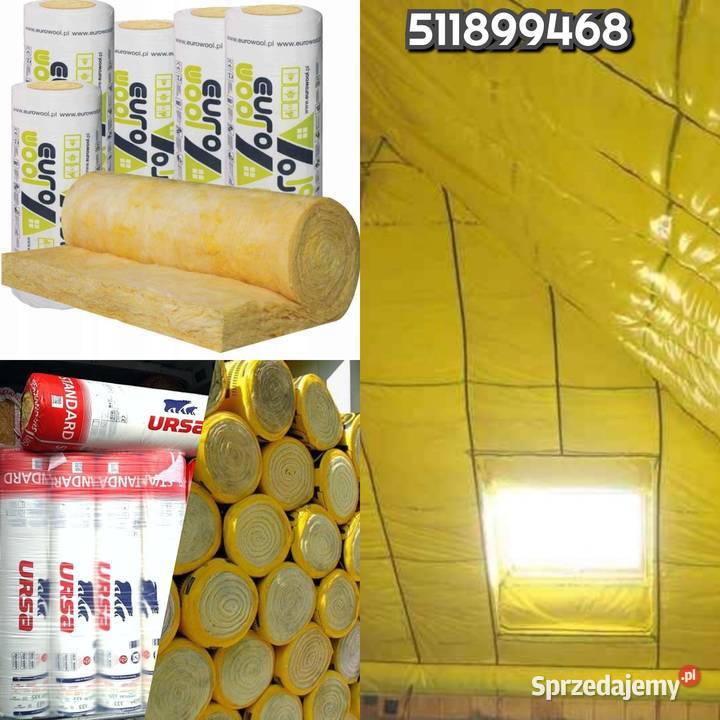 Wełna poddasza ściany działowe garaże folia Malbork