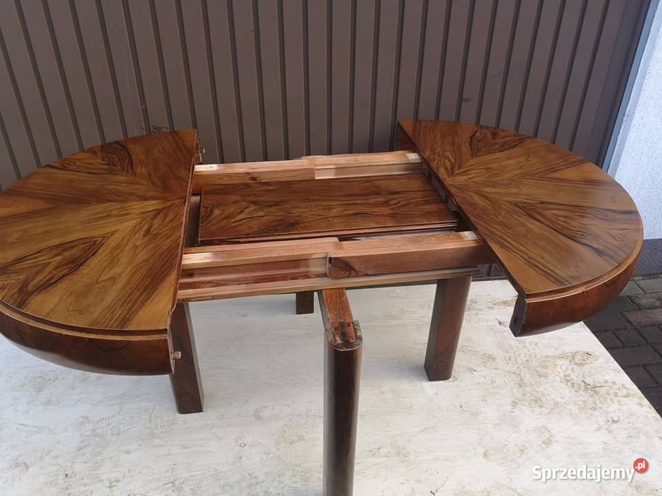 Stół ArtDeco Beczka Orzech Unikat Antyk Stary Meble Swarzędz