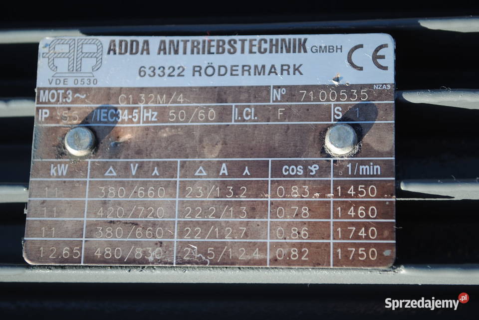 Silnik elektryczny 11kw 1460obrmin ADDA Kargowa