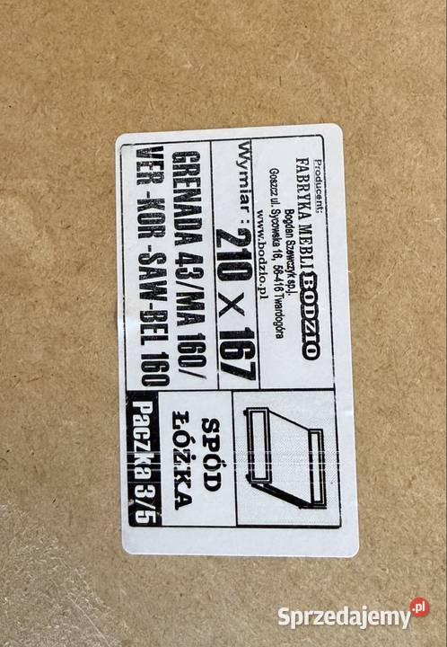 Łóżko Grenada 43 wymiary 210167 Materac Banelowy Meble Rybnik sprzedam