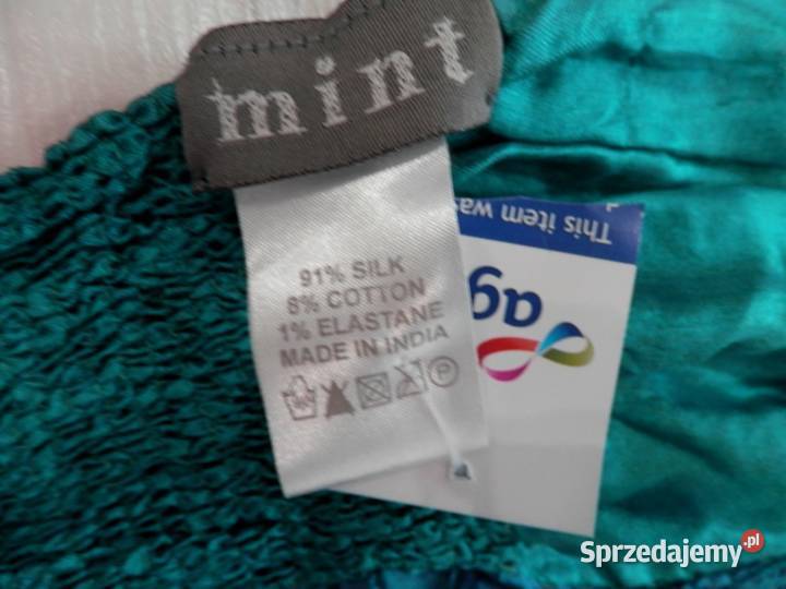 Szal Jedwabny 91 Naturalny Jedwab Morski Kolor