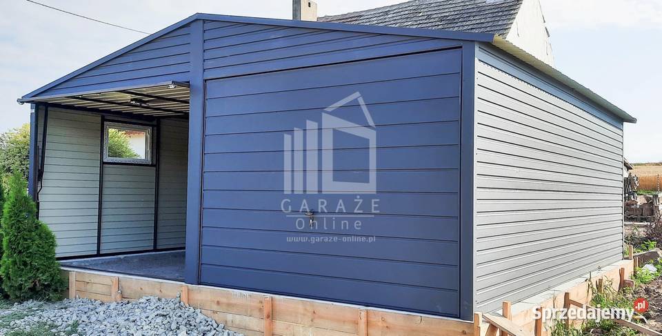 GARAŻ BLASZANY 6m x 6m dwuspad 2x Brama okno Tarnów sprzedam