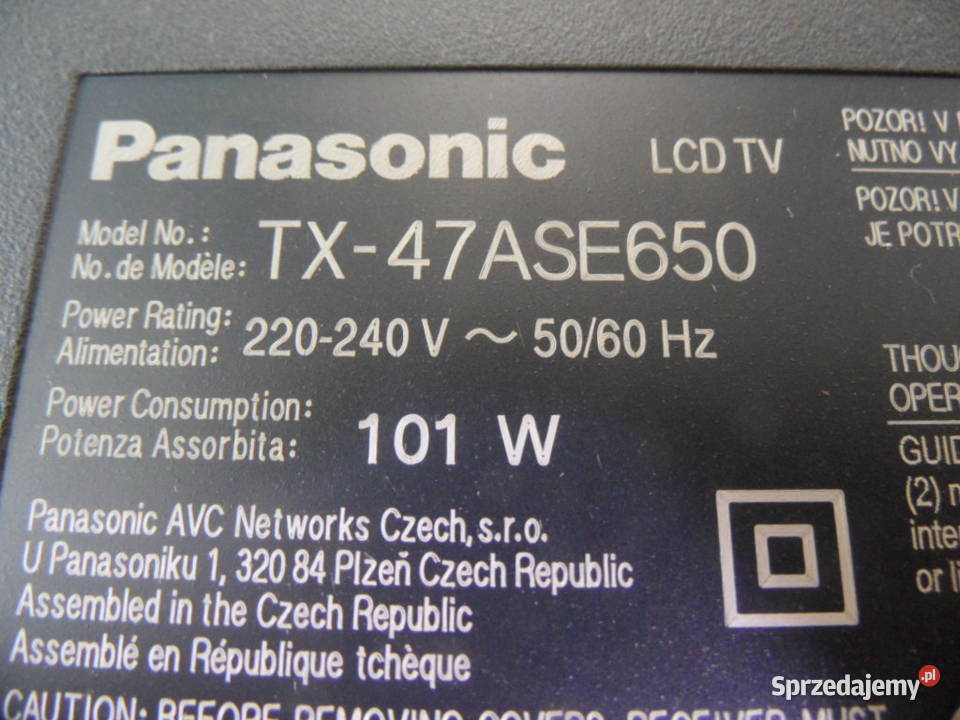 plyta glowna telewizora panasoanic TX47ASE650