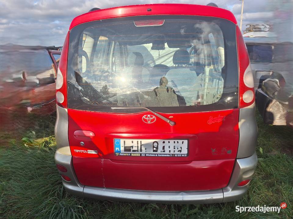 Klapa Tył Bagażnika Toyota Yaris Verso lubelskie Wisznice sprzedam