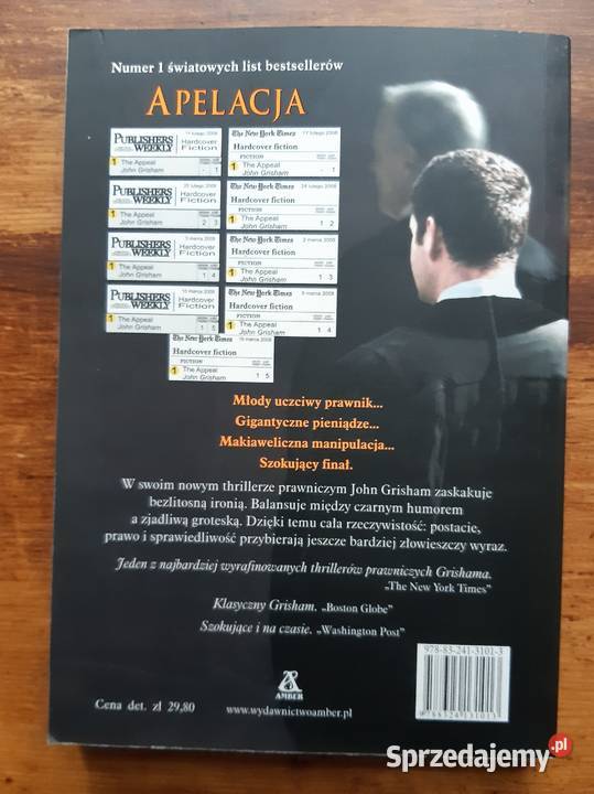 John Grisham Apelacja Pozostałe wielkopolskie Poznań sprzedam