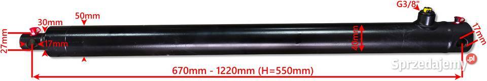 SIŁOWNIK CYLINDER HYDRAULICZNY TŁOK SKOK 550 Pozostałe Solec Kujawski