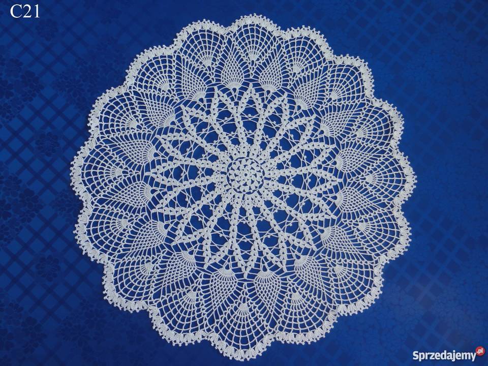 Serwetki bieżniki białe szydełkowe na szydełku Lublin
