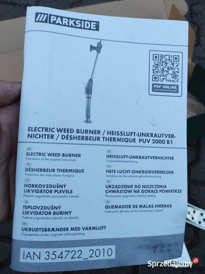 PARKSIDE Elektryczna wypalarka do chwastów i Preczów