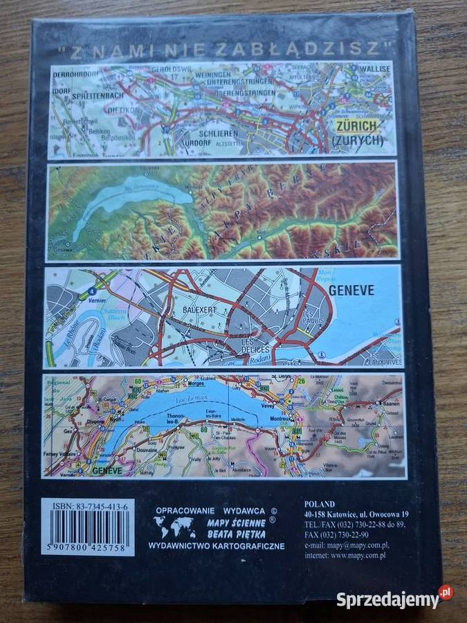 Szwajcaria Encyklopedia drogowa 1150 000 małopolskie sprzedam
