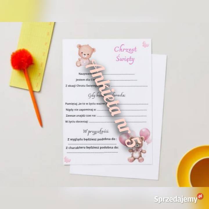 Ankieta na Chrzest Święty w pliku pdf Radom