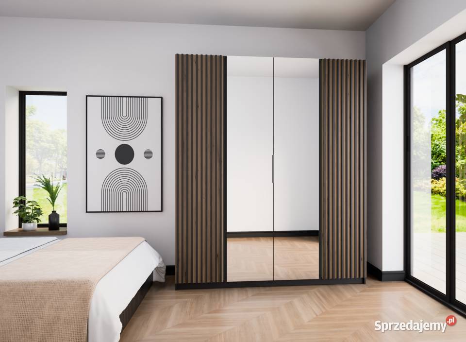 wysoka szafa 239 szerokość 200 LAMELE LUSTRO Poznań sprzedam