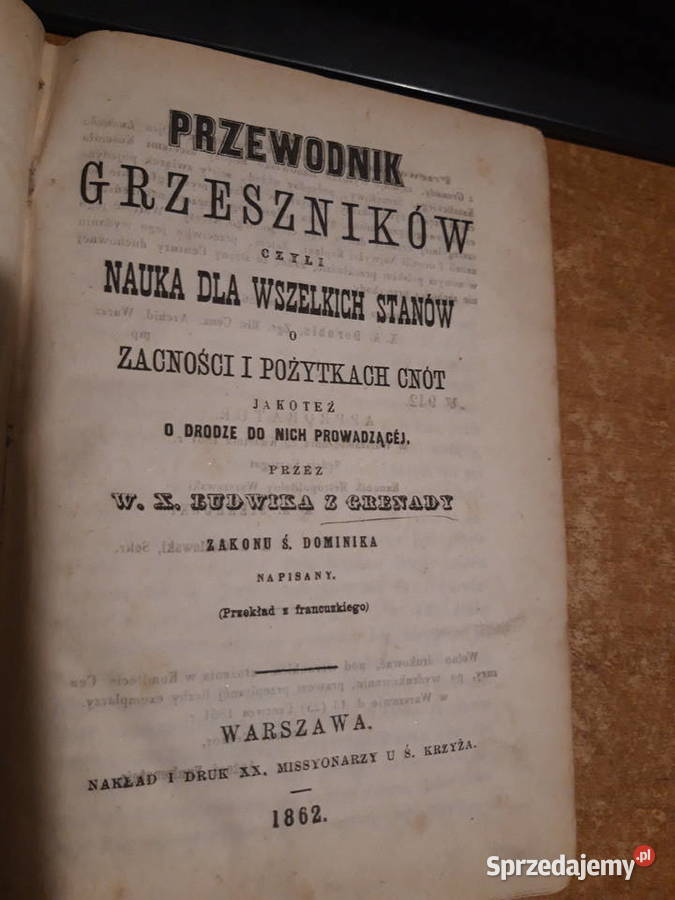 PRZEWODNIK GRZESZNIKÓW ŚwLudwika z Grenady Iwno sprzedam