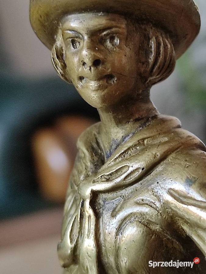 Antyczna figurka z brązu sygnowana AD 1764 Janów Lubelski