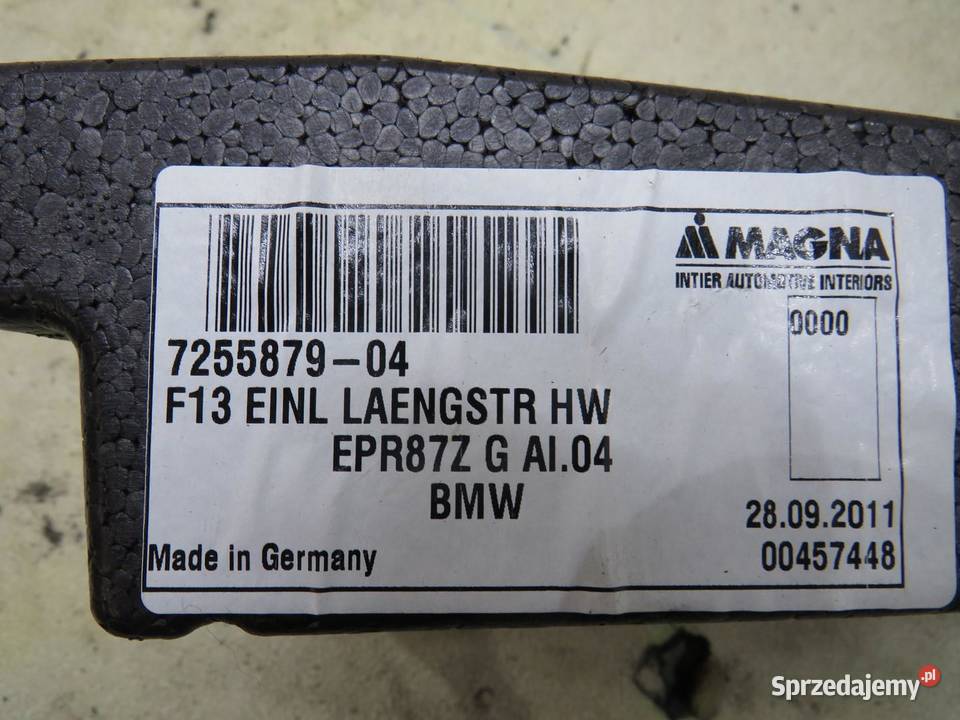 STYROPIAN BAGAŻNIKA BMW 6 F06 F12 F13 7255879
