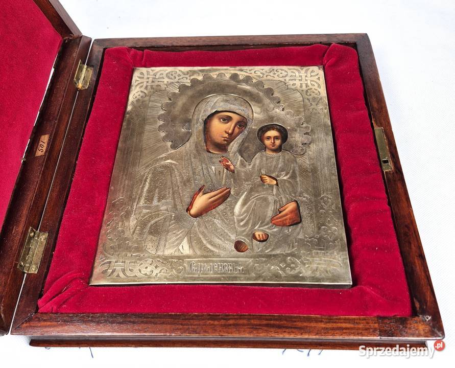 Ikona Matka Boża Smoleńska srebro 0469 Warszawa