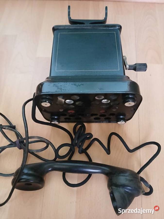 Stary telefon na korbkę z lat 40 tych Niemcy małopolskie Kraków