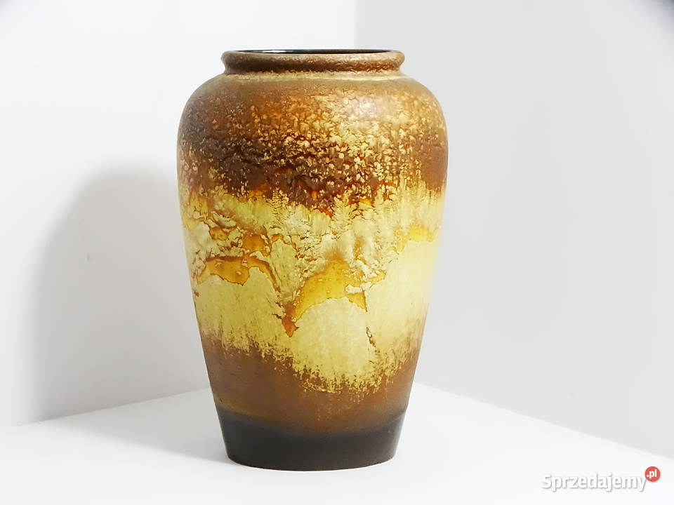 Wazon ceramiczny artystyczny ręcznie szkliwiony Biłgoraj