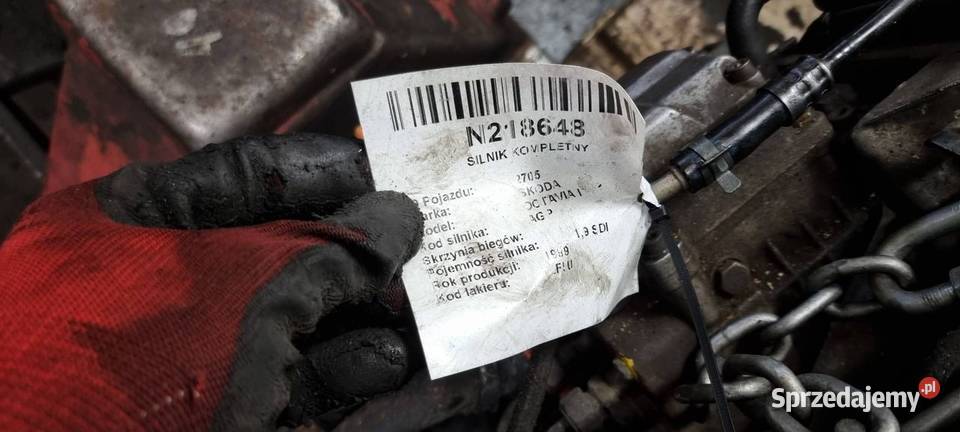 SILNIK KOMPLETNY SKODA OCTAVIA I 19 SDI AGP osobowe Motoryzacja