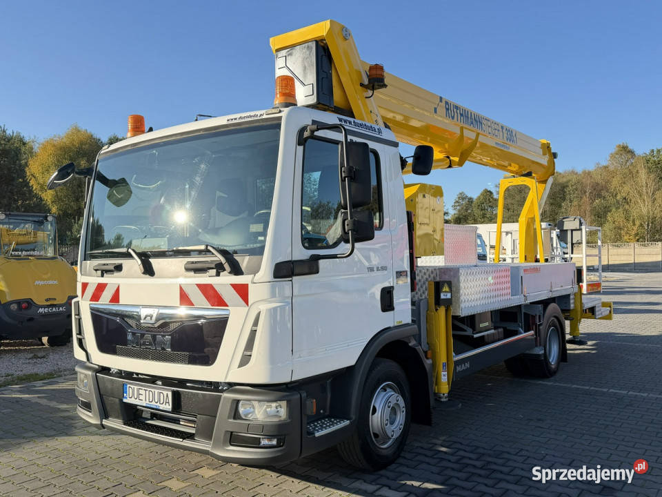 MAN TGL 7150 Zwyżka Ruthmann T330 33Metry w bok blokada mostu Widełki