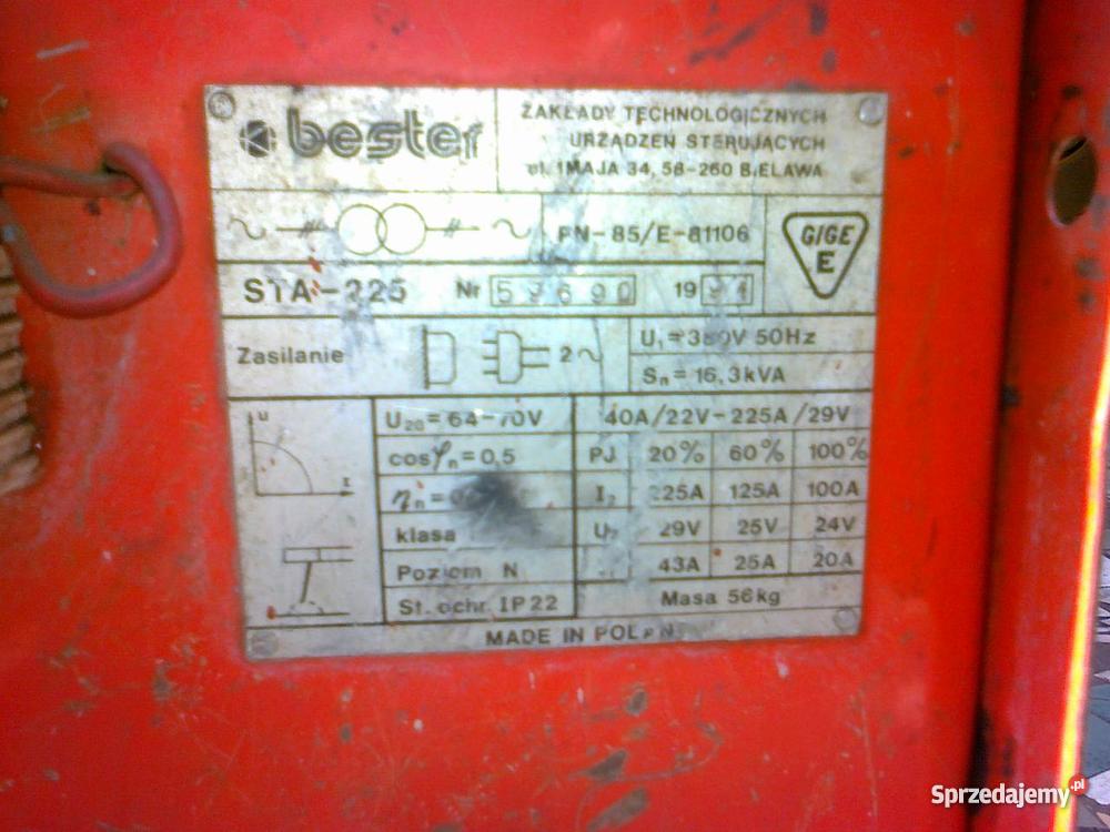 Spawarka BESTER STA 225 Włocławek sprzedam