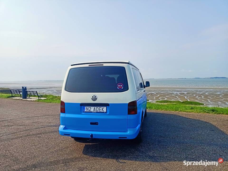 VW t5 9 osobowy z dachem podnoszonym łóżka 2 230km Braniewo