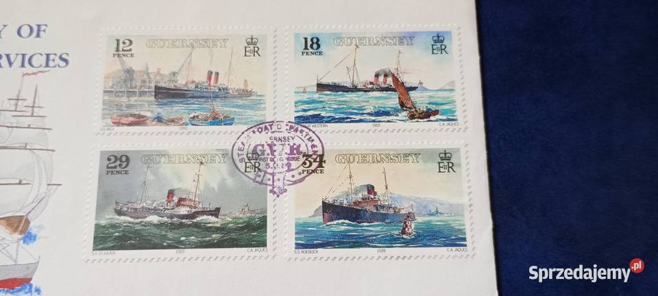 Stare monety 1 funt 1983 Guernsey stan menniczy Lesko