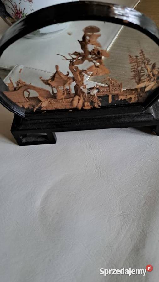 obraz drzeworyt ręcznie wykonany antyk sztuka