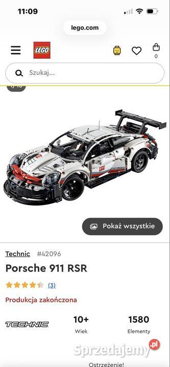 Lego Porsche rsr Klocki Strzyżów
