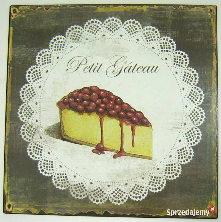 Plakat metalowy Torcik Cukiernia kawiarnia Warszawa