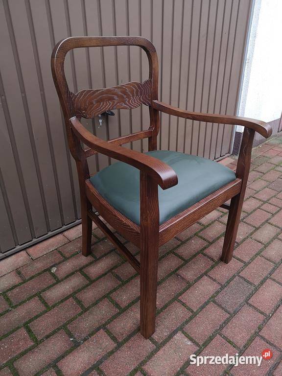 Stary Fotel Krzesło ARTDECO Dębowy Gabinetowy