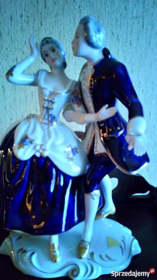 Figurka Royal Dux Bohemia dworskie zaloty Olsztyn