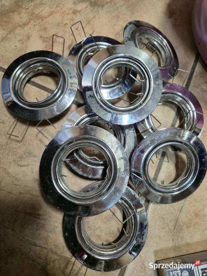 Oprawki oczka sufitowe 9 sztuk Oprawy i oczka Dąbrowa Górnicza sprzedam