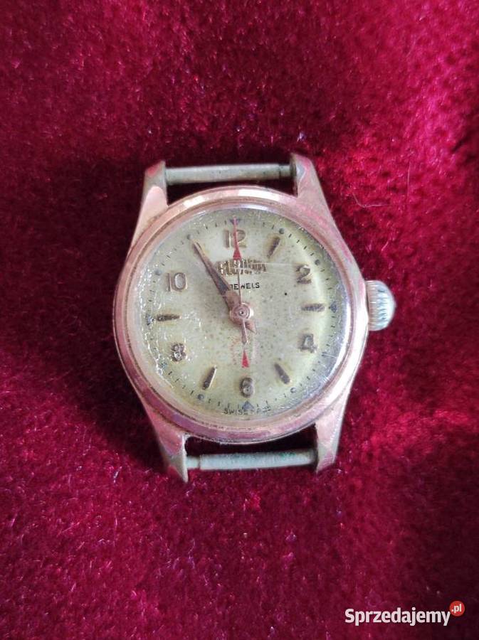 DELBANA pozłacany vintage szwajcarski zegarek